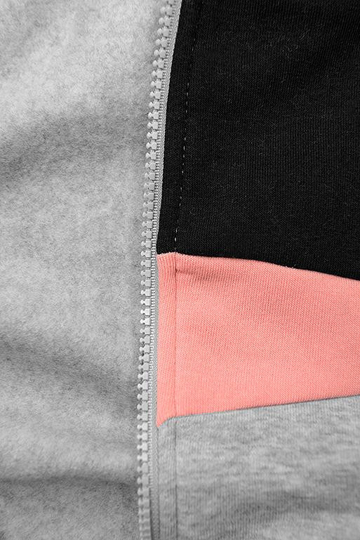 Erweitertes Sweatshirt mit Blumenmuster grau