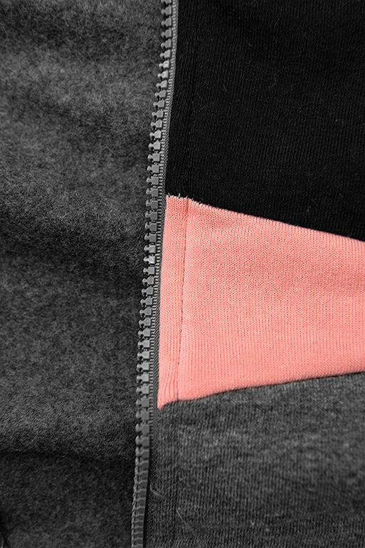 Erweitertes Sweatshirt mit Blumenmuster Graphit