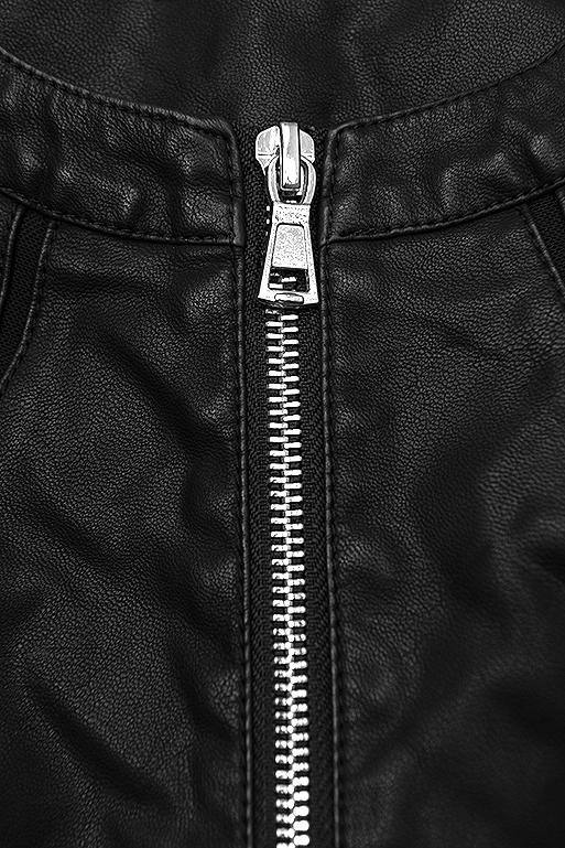 Jacke aus weichem Kunstleder schwarz