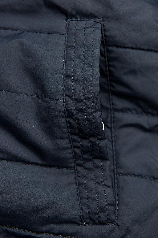 Parka mit Hahnentrittmuster braun/blau
