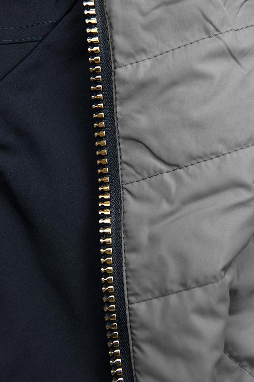 Wende-Parka mit Kapuze dunkelblau/grau