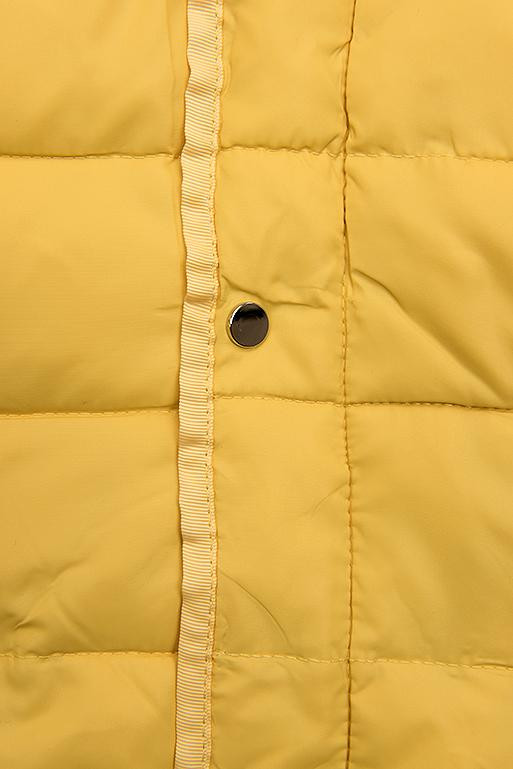 Steppjacke mit abnehmbarer Kapuze gelb