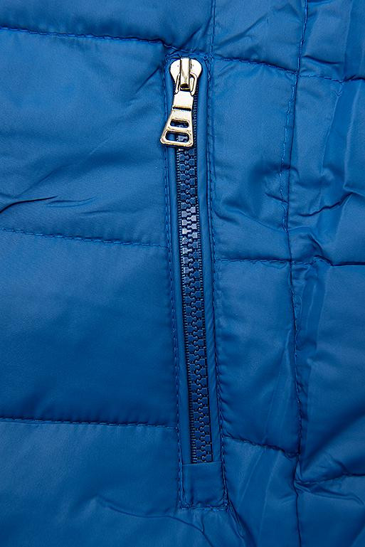 Steppjacke mit abnehmbarer Kapuze blau