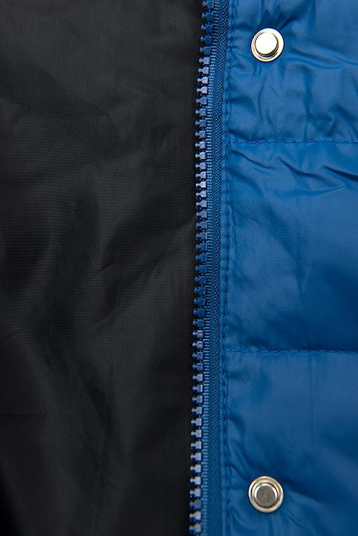 Steppjacke mit abnehmbarer Kapuze blau
