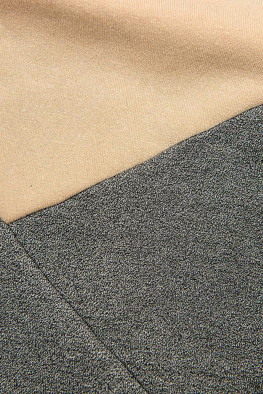Verlängerte Sweatshirt mit Kapuze beige/grau/schwarz