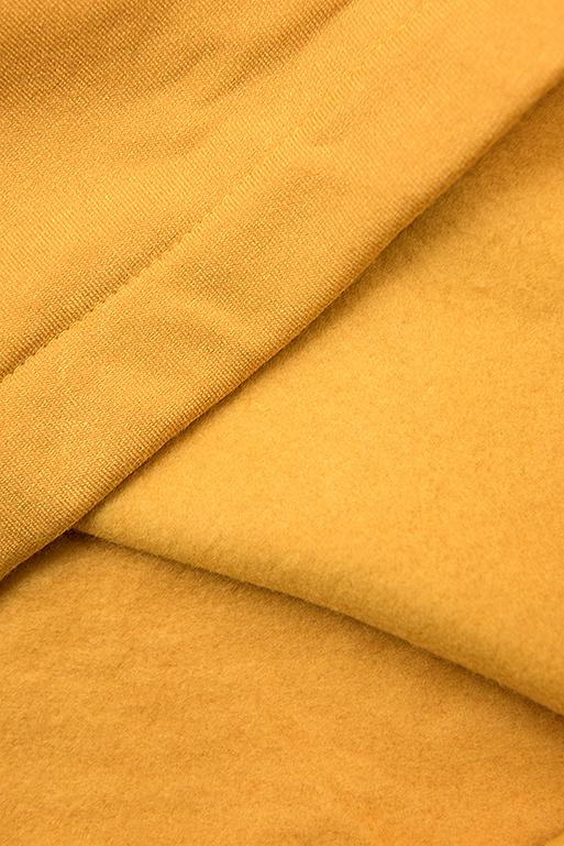 Verlängerte Sweatshirt mit Kapuze beige/schwarz/gelb