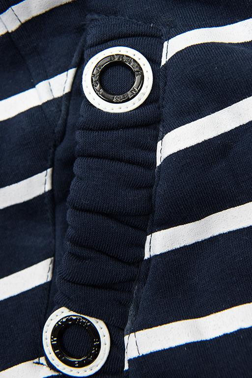 Sweatjacke in Streifenoptik dunkelblau