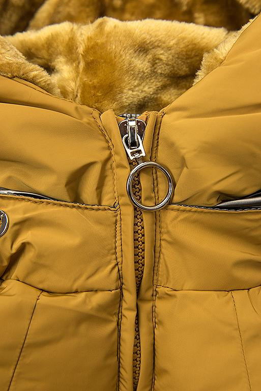 Steppmantel mit Kapuze von LHD gelb