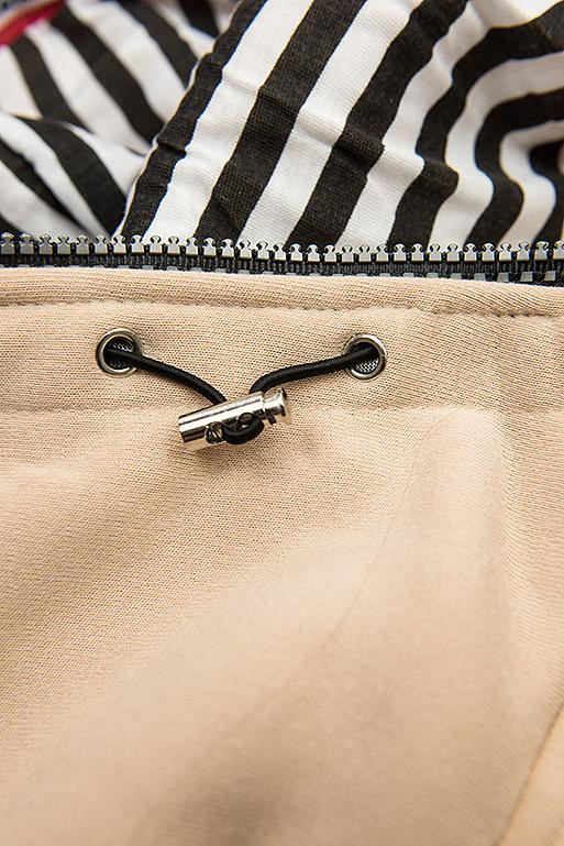 Kurzjacke mit Kapuze beige