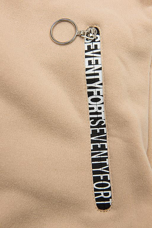 Kurzjacke mit Kapuze beige