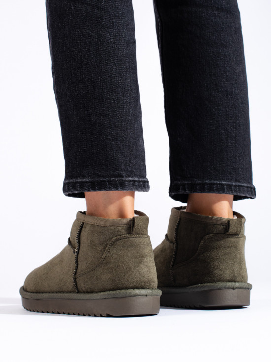 Dunkelgrüne Damen Schneestiefel von Shelovet