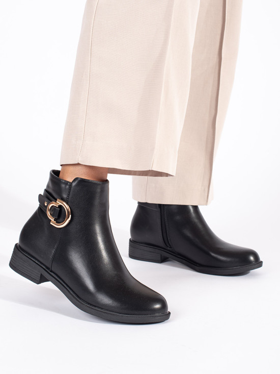 Schwarze klassische Damen Stiefeletten