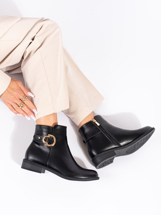 Schwarze klassische Damen Stiefeletten
