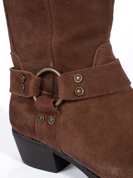 Braune Leder Stiefeletten Sergio Leone