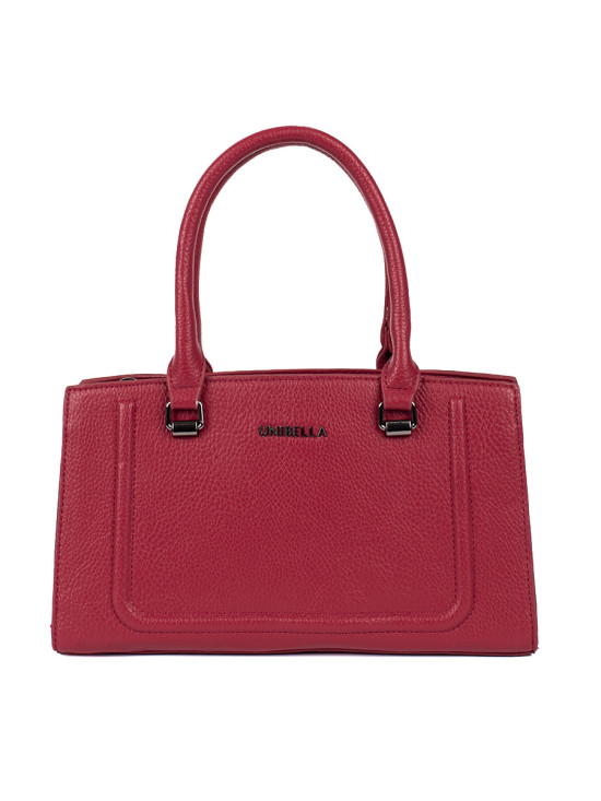 Rote klassische Damenhandtasche mit abnehmbarem Gurt
