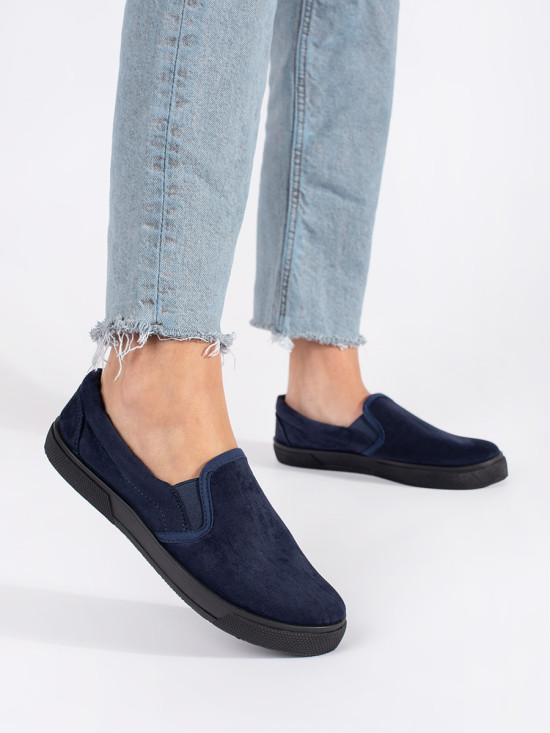 Blaue Slip-On Sneakers