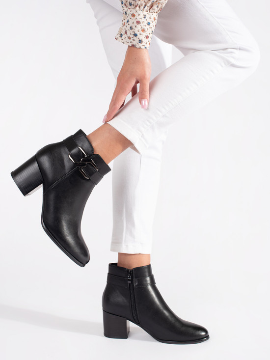 Schwarze Ankle Boots Sergio Leone mit Absatz