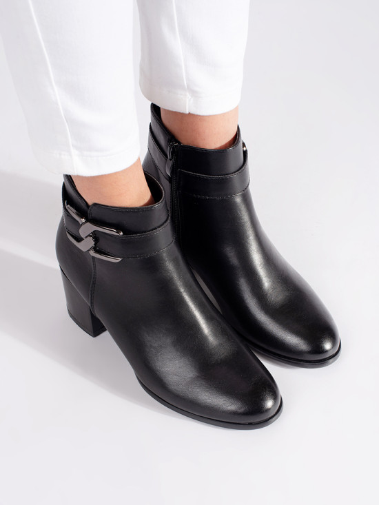 Schwarze Ankle Boots Sergio Leone mit Absatz