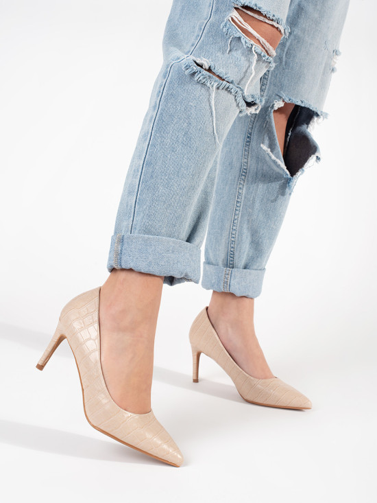 Jasnobežové Pumps mit Absatz