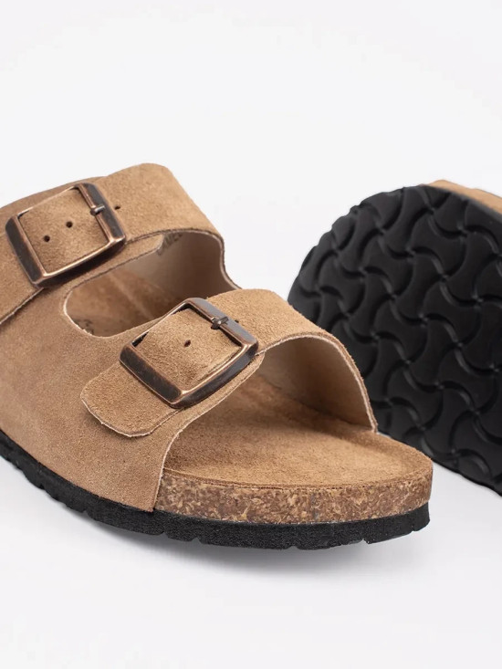 Braune Leder-Sandalen