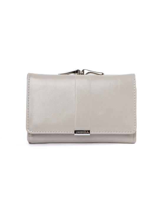 Elegante graue Geldbörse aus ökologischem Leder