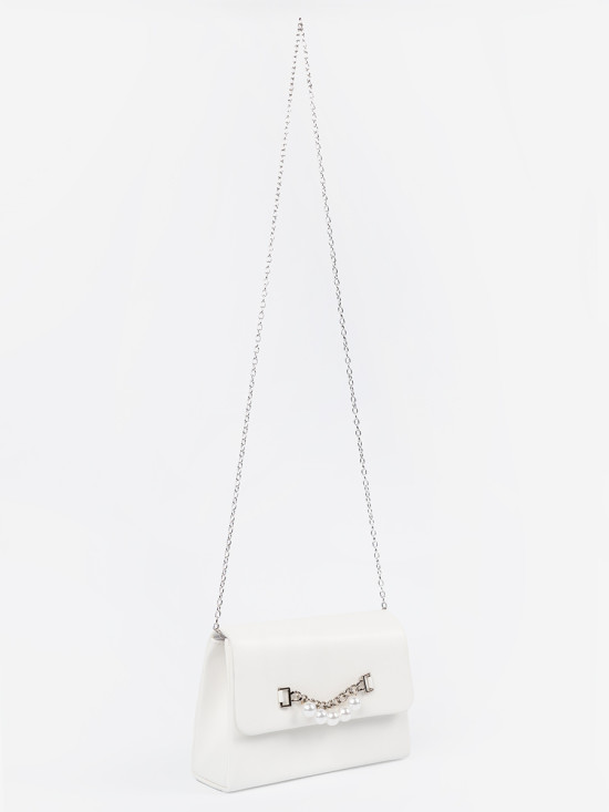 Elegante weiße Handtasche