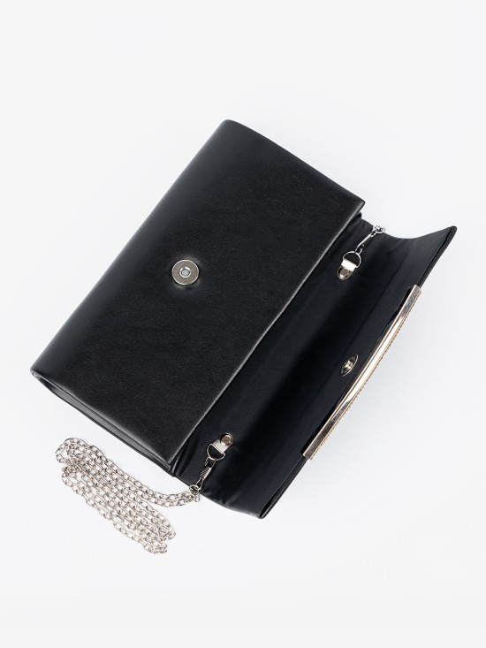 Elegante schwarze Handtasche mit Kette