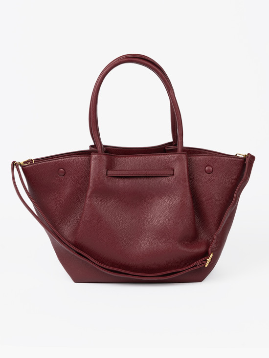 Elegante bordeauxfarbene Shopper-Tasche