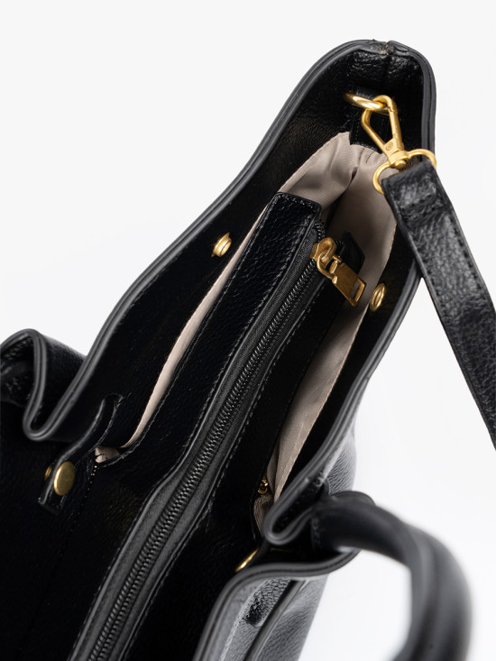 Klassische Shopper aus strukturiertem Kunstleder