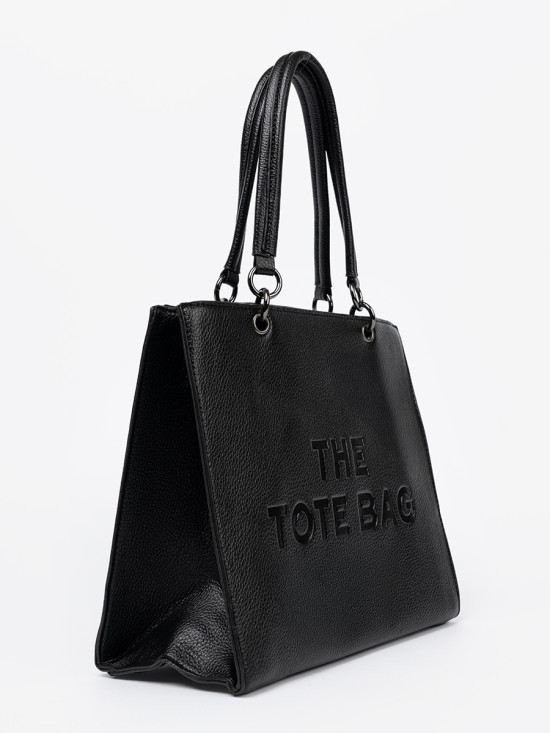 Klassische schwarze Shopper TOTE