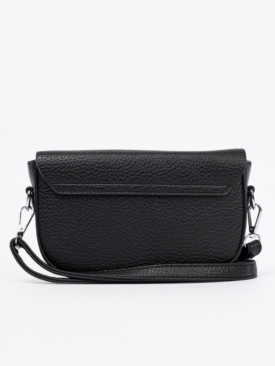 Elegante schwarze Handtasche mit dekorativem Verschluss