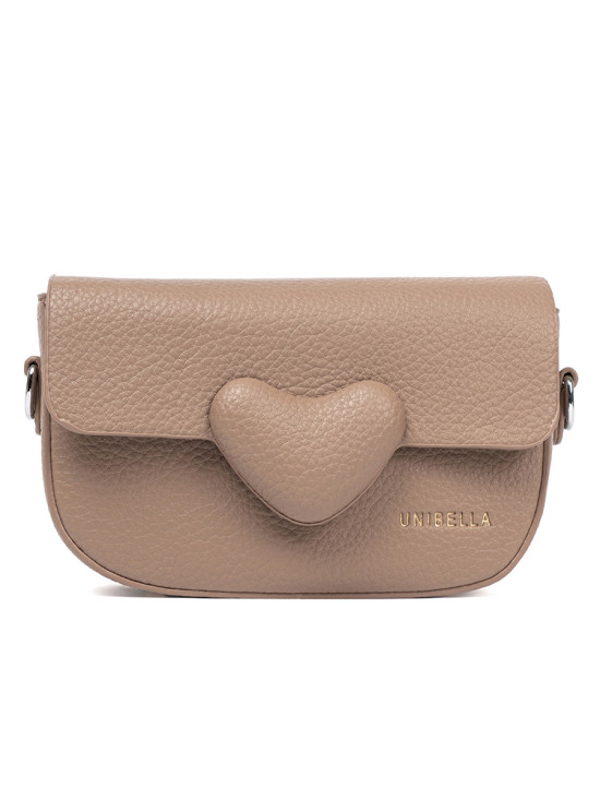 Beige Herz-Handtasche