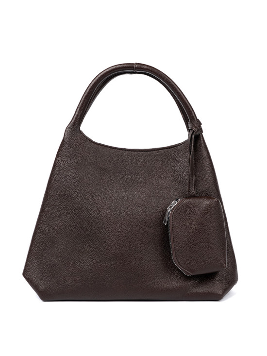 Elegante braune Handtasche mit Kosmetiktäschchen