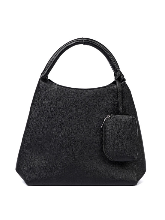 Elegante schwarze Handtasche mit Kosmetiktäschchen