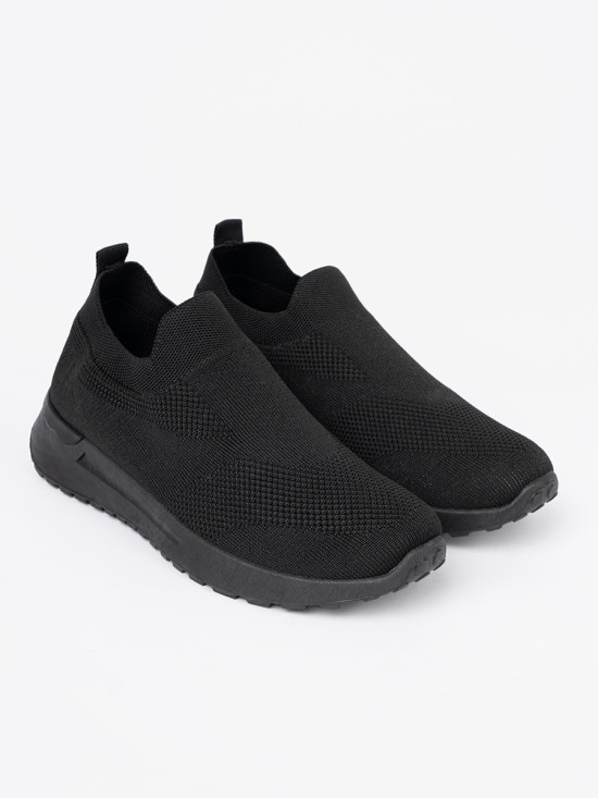 Schwarze Slip-On Sneakers