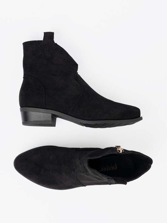 Schwarze Wildleder Stiefeletten