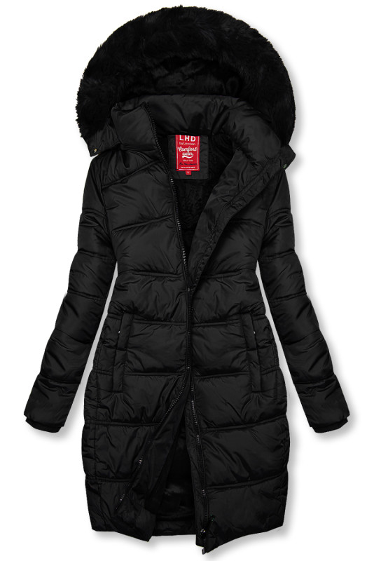Gefüttert Winterjacke in Schwarz