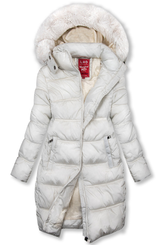 Gefüttert Winterjacke in Weiß