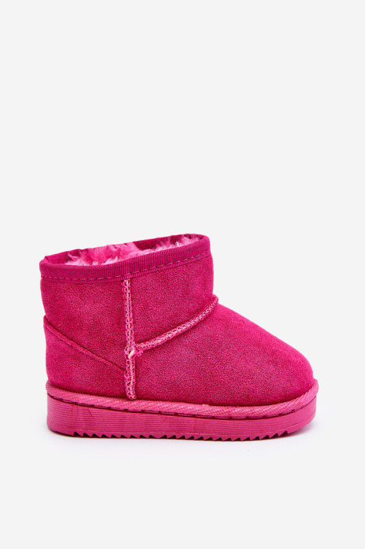 Gefütterte rosa Slip-on-Schneestiefel
