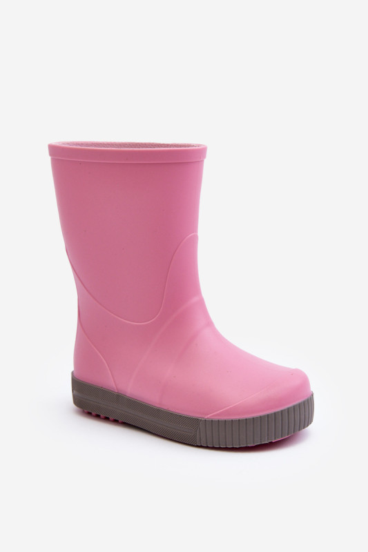 Rosa Gummistiefel mit Plateausohle