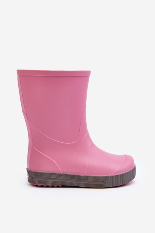 Rosa Gummistiefel mit Plateausohle