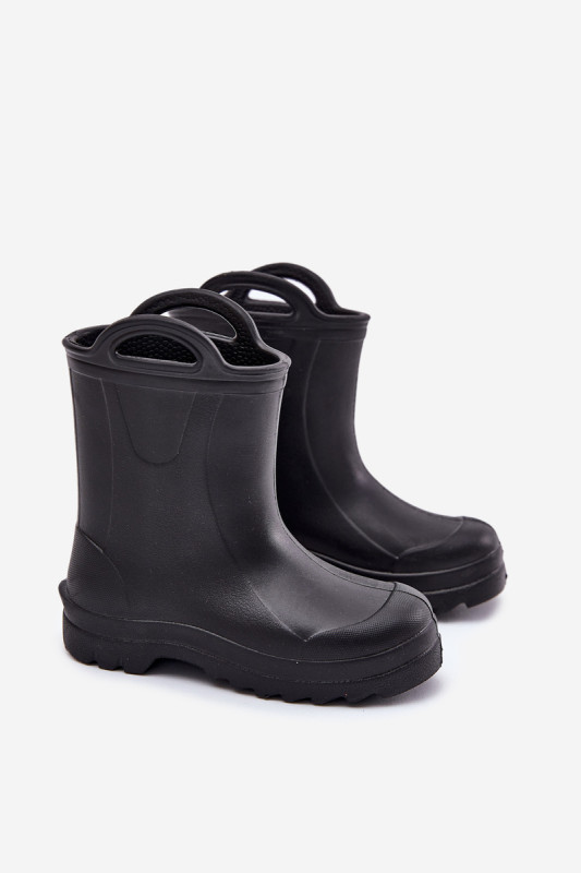 Schwarzer Kinder-Gummistiefel aus Schaumstoff