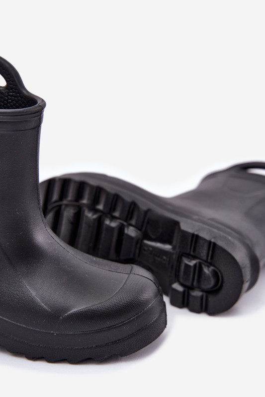 Schwarzer Kinder-Gummistiefel aus Schaumstoff