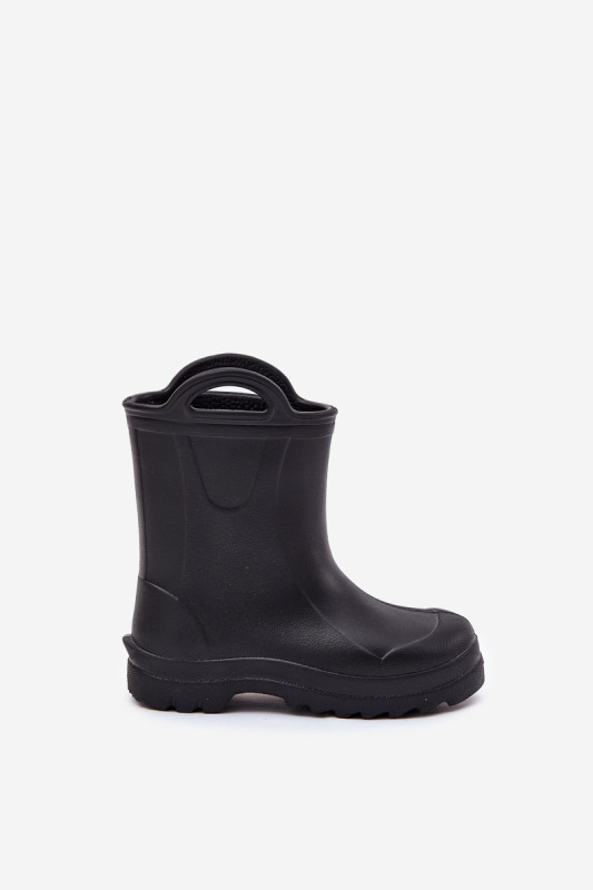 Schwarzer Kinder-Gummistiefel aus Schaumstoff