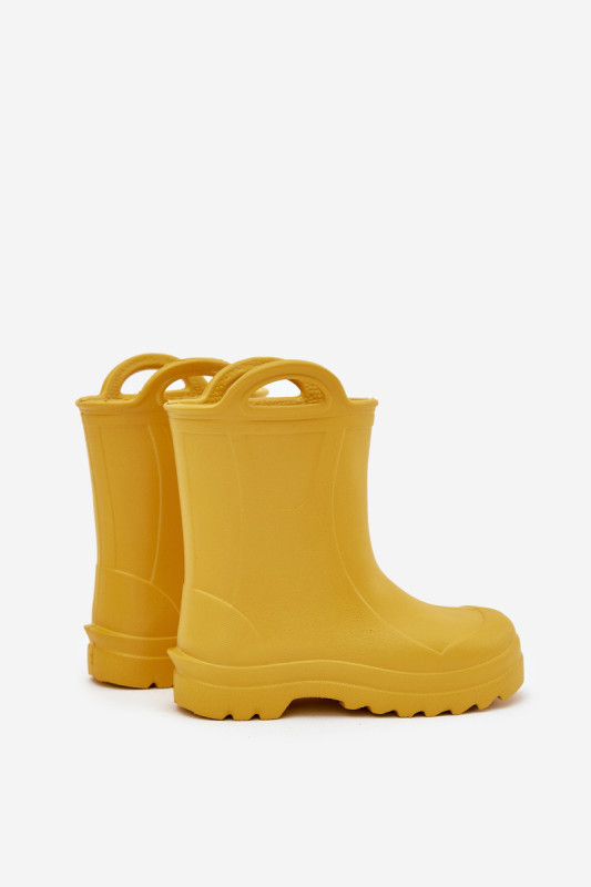 Gelbe Schaum-Gummistiefel ohne Absatz