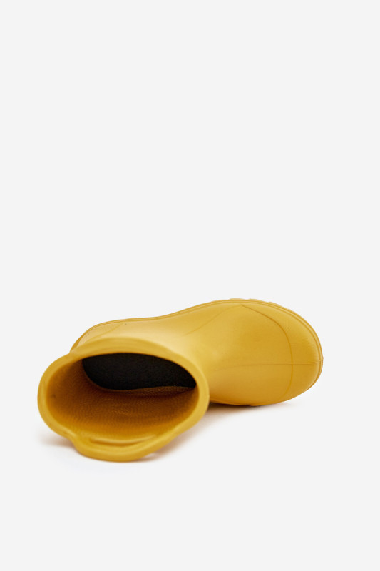 Gelbe Schaum-Gummistiefel ohne Absatz