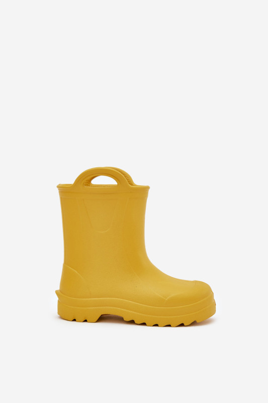 Gelbe Schaum-Gummistiefel ohne Absatz