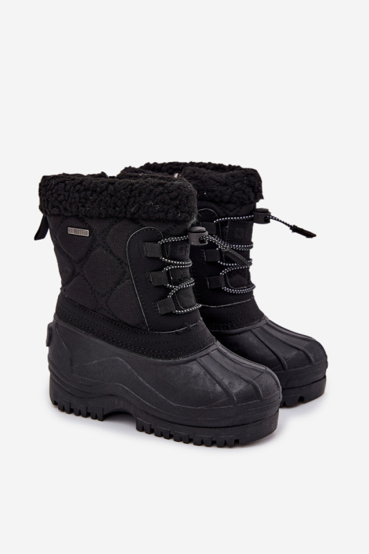 Gefütterte Schneestiefel mit Reißverschluss schwarz