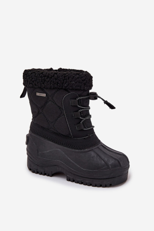 Gefütterte Schneestiefel mit Reißverschluss schwarz