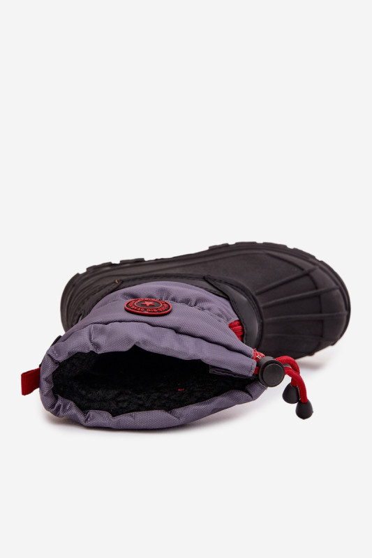 Graue Snowboots mit Reißverschluss